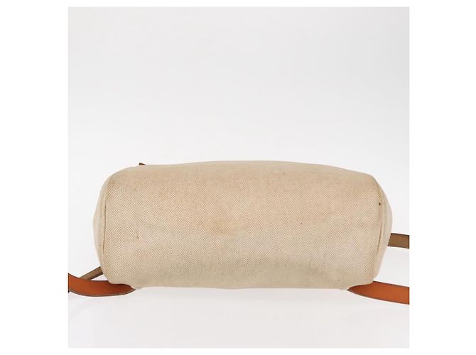 Hermès HERMES Herbag Tower Ash A Dos PM Zaino Canvas Beige Argento Auth 150848 - vista 5