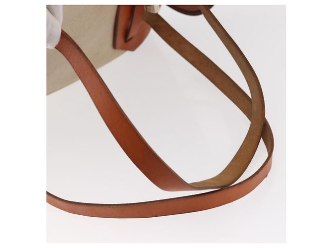 Hermès HERMES Herbag Tower Ash A Dos PM Zaino Canvas Beige Argento Auth 150848 - vista 8