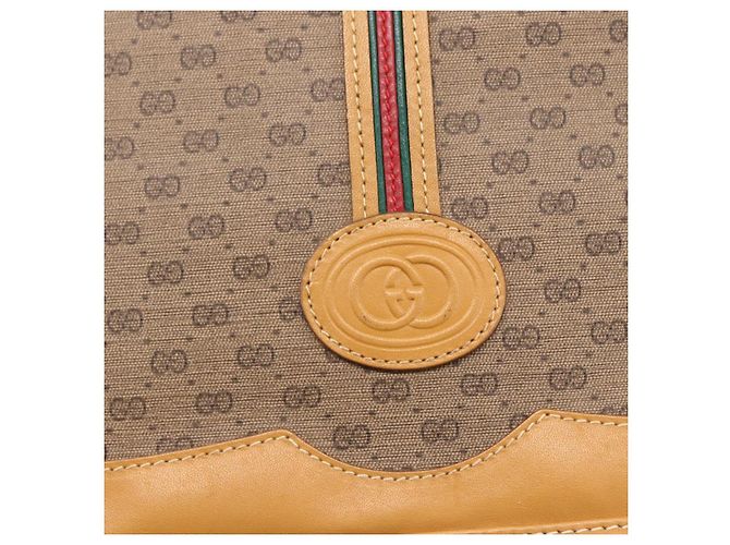 Gucci Borsa a Spalla Micro GG Supreme PVC Beige Oro 001 104 0551 Auth SW1765 D'oro - vista 17