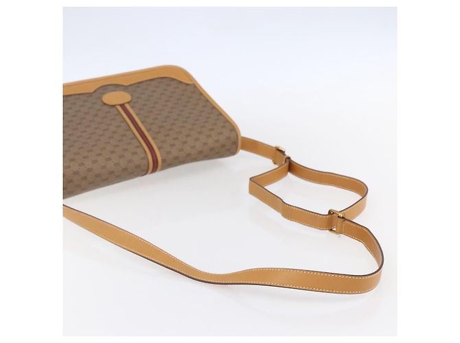 Gucci Borsa a Spalla Micro GG Supreme PVC Beige Oro 001 104 0551 Auth SW1765 D'oro - vista 7