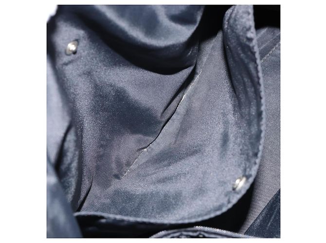 Borsa Boston Mini in Tela Trotter Christian Dior Nera Argento Auth 152631 Nero - vista 24