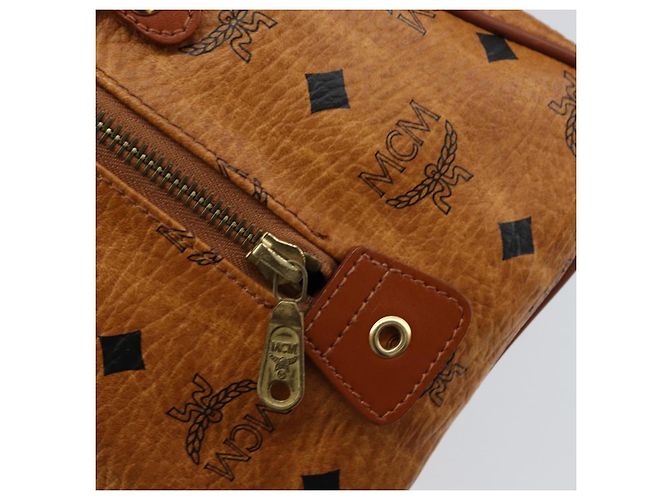 Borsa MCM Logogram Vicetos in pelle PVC marrone e oro Auth gh1221 D'oro - vista 10
