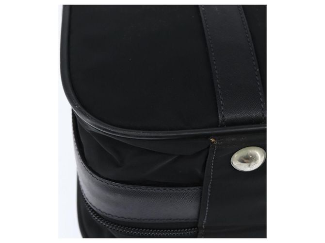 Borsa da lavoro PRADA in nylon nero e argento Auth bs30135 - vista 10