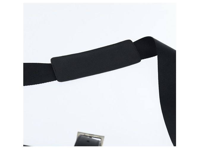 Borsa da lavoro PRADA in nylon nero e argento Auth bs30135 - vista 14