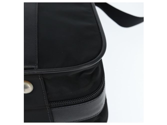 Borsa da lavoro PRADA in nylon nero e argento Auth bs30135 - vista 16