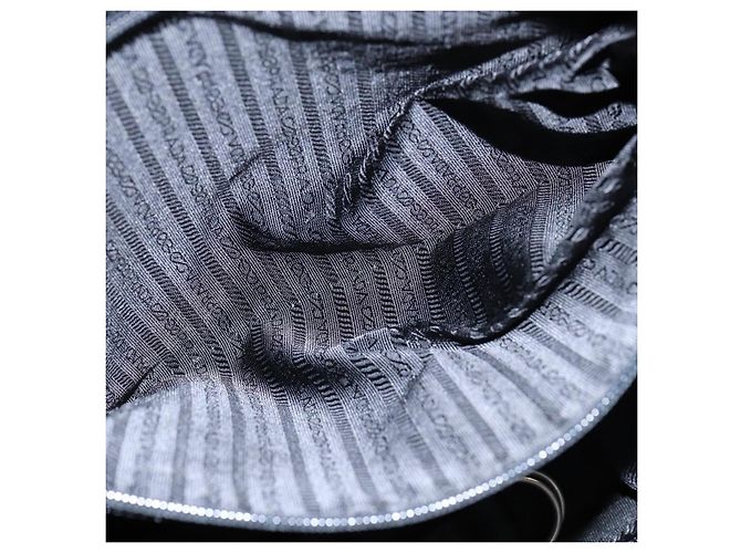 Borsa da lavoro PRADA in nylon nero e argento Auth bs30135 - vista 22