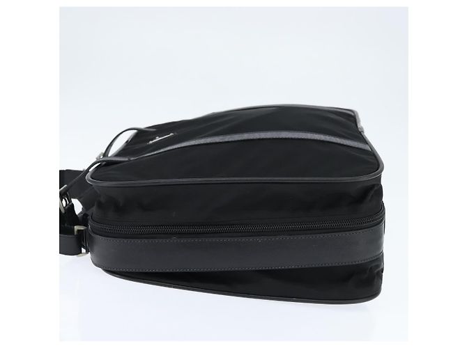 Borsa da lavoro PRADA in nylon nero e argento Auth bs30135 - vista 3