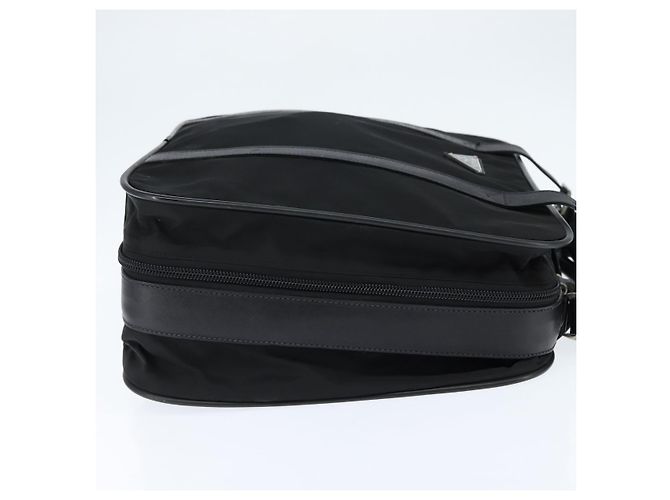 Borsa da lavoro PRADA in nylon nero e argento Auth bs30135 - vista 4