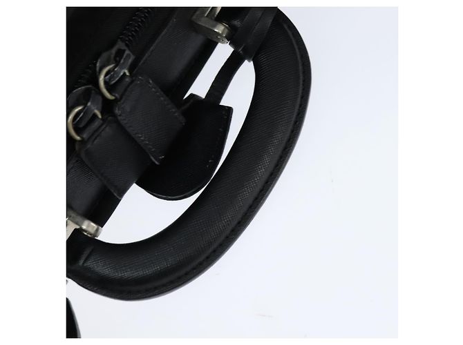 Borsa da lavoro PRADA in nylon nero e argento Auth bs30135 - vista 7