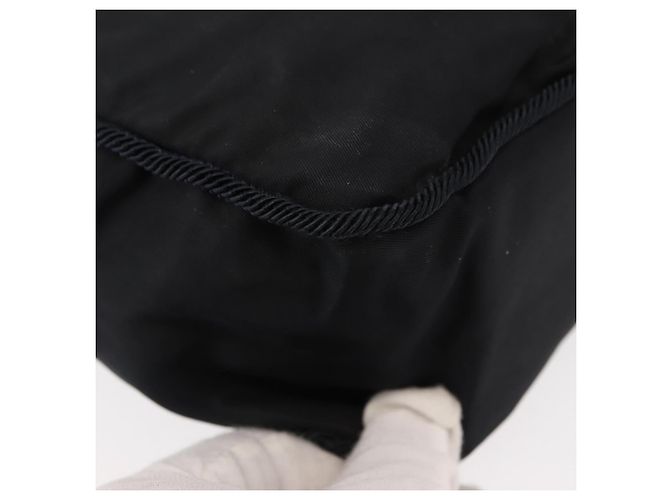 PRADA Borsa Tote in Perline Nylon Nero Argento Auth bs30073 - vista 15