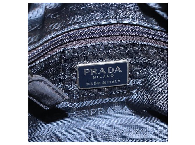 PRADA Borsa Tote in Perline Nylon Nero Argento Auth bs30073 - vista 18