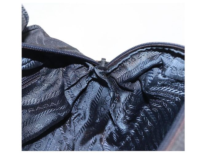 PRADA Borsa Tote in Perline Nylon Nero Argento Auth bs30073 - vista 19