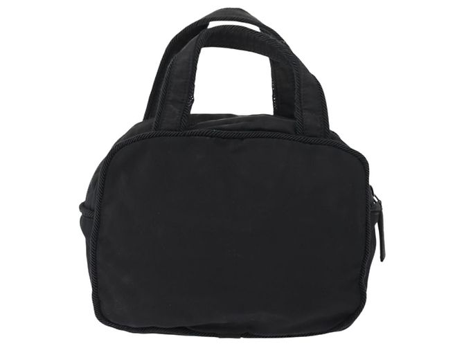 PRADA Borsa Tote in Perline Nylon Nero Argento Auth bs30073 - vista 2