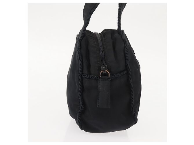 PRADA Borsa Tote in Perline Nylon Nero Argento Auth bs30073 - vista 4