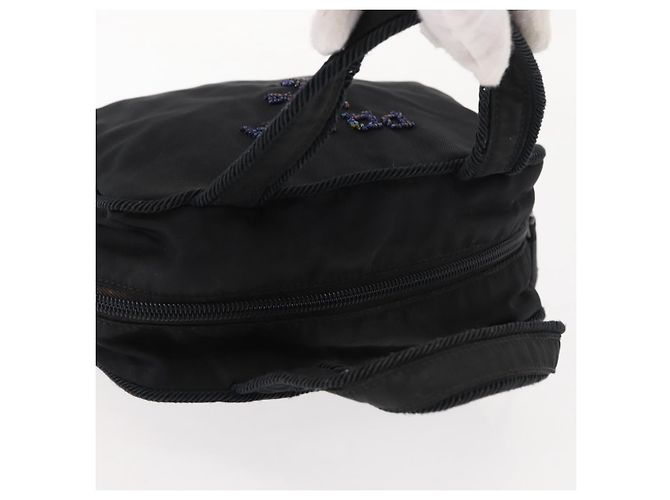 PRADA Borsa Tote in Perline Nylon Nero Argento Auth bs30073 - vista 6