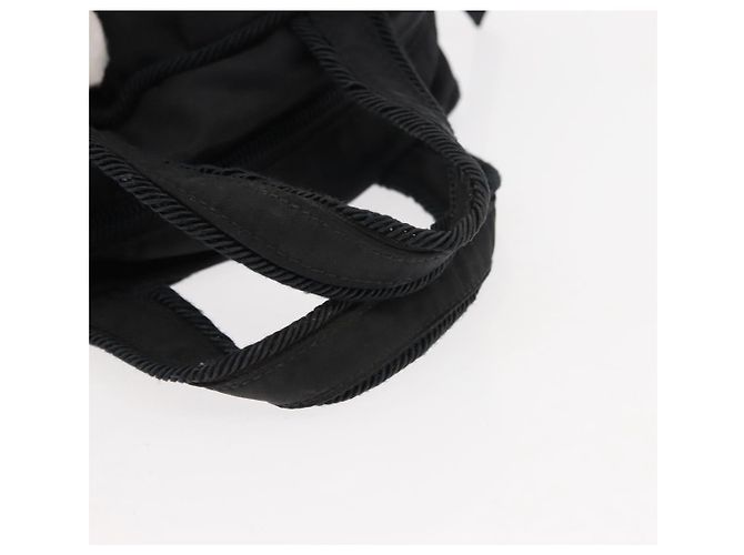 PRADA Borsa Tote in Perline Nylon Nero Argento Auth bs30073 - vista 7