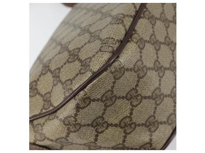 Borsa a Spalla Gucci GG Supreme Web Sherry Line PVC Beige 89 02 032 Auth 146752 D'oro - vista 17