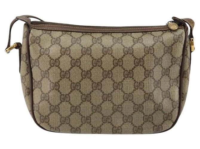 Borsa a Spalla Gucci GG Supreme Web Sherry Line PVC Beige 89 02 032 Auth 146752 D'oro - vista 2