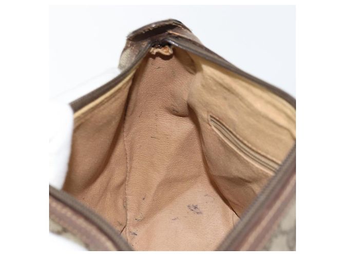 Borsa a Spalla Gucci GG Supreme Web Sherry Line PVC Beige 89 02 032 Auth 146752 D'oro - vista 22