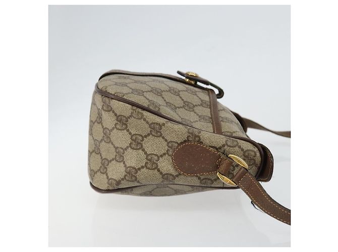 Borsa a Spalla Gucci GG Supreme Web Sherry Line PVC Beige 89 02 032 Auth 146752 D'oro - vista 3