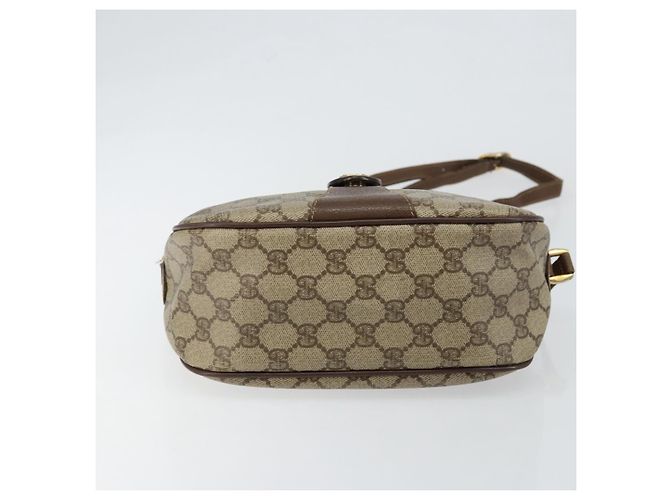 Borsa a Spalla Gucci GG Supreme Web Sherry Line PVC Beige 89 02 032 Auth 146752 D'oro - vista 5