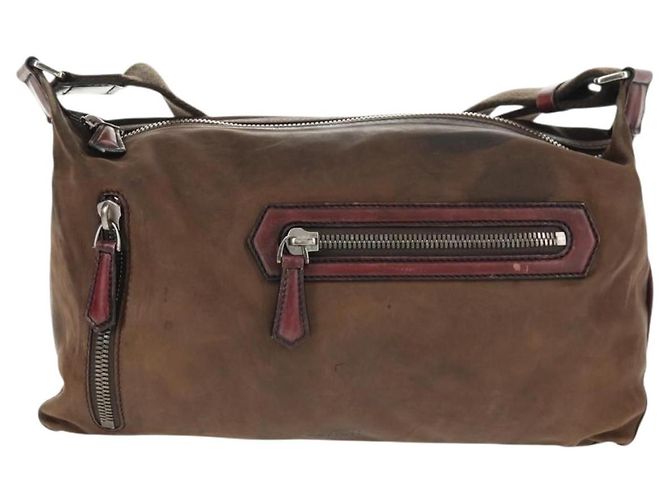 Borsa a Spalla Berluti in Pelle Marrone Argento Autentica bs29899 - vista 13