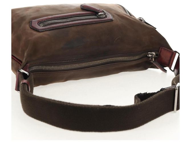 Borsa a Spalla Berluti in Pelle Marrone Argento Autentica bs29899 - vista 14
