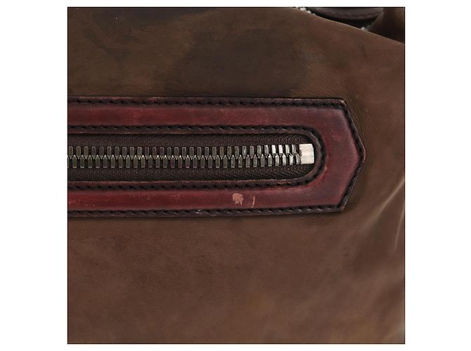 Borsa a Spalla Berluti in Pelle Marrone Argento Autentica bs29899 - vista 2