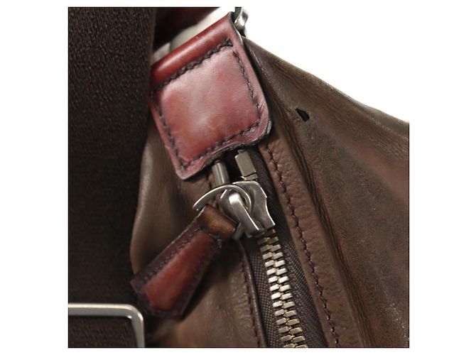 Borsa a Spalla Berluti in Pelle Marrone Argento Autentica bs29899 - vista 23