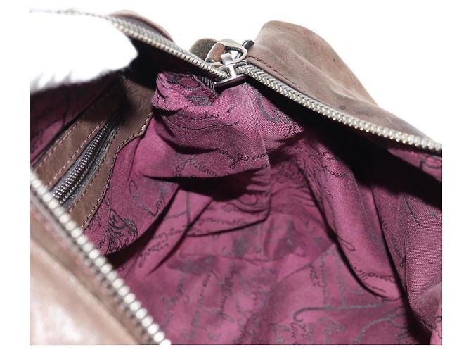 Borsa a Spalla Berluti in Pelle Marrone Argento Autentica bs29899 - vista 25
