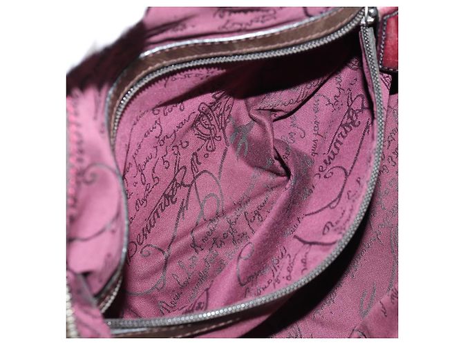 Borsa a Spalla Berluti in Pelle Marrone Argento Autentica bs29899 - vista 26