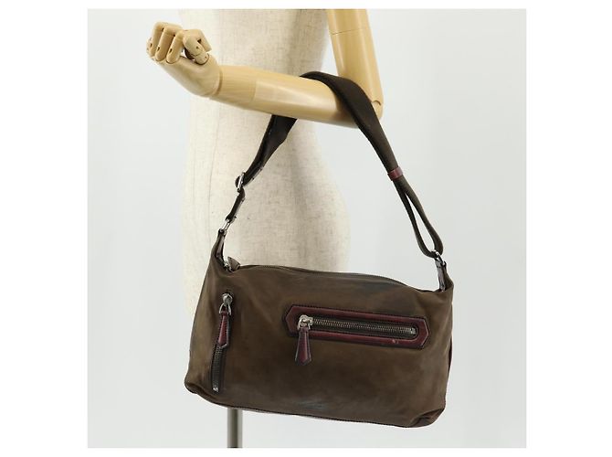 Borsa a Spalla Berluti in Pelle Marrone Argento Autentica bs29899 - vista 27