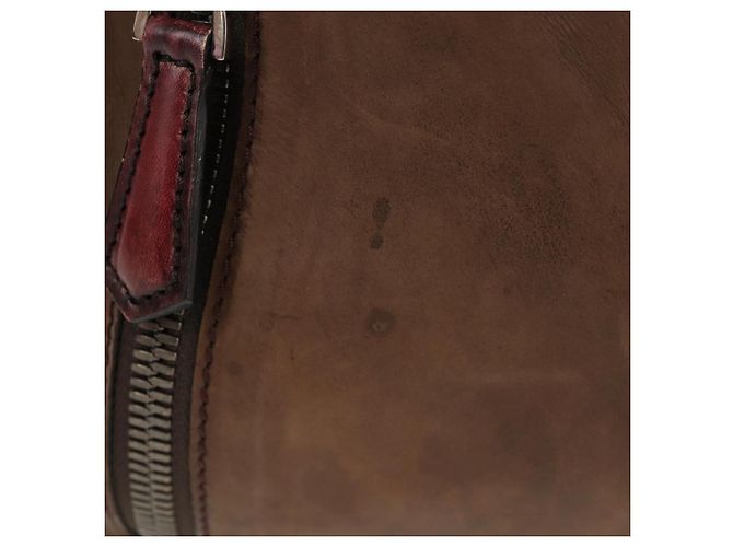 Borsa a Spalla Berluti in Pelle Marrone Argento Autentica bs29899 - vista 3
