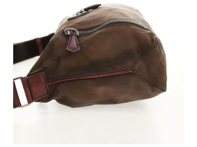 Borsa a Spalla Berluti in Pelle Marrone Argento Autentica bs29899 - vista 5