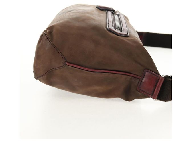 Borsa a Spalla Berluti in Pelle Marrone Argento Autentica bs29899 - vista 6