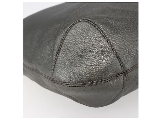 Borsa a spalla in pelle Gucci Soho con catena, tono argento, 326706 Auth yk19690 - vista 16