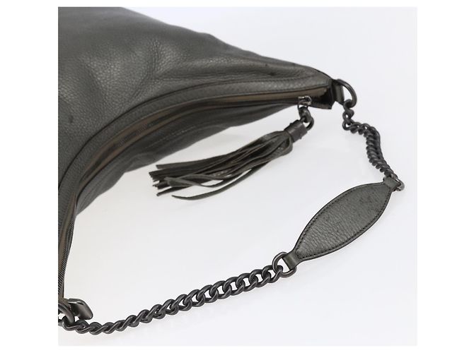 Borsa a spalla in pelle Gucci Soho con catena, tono argento, 326706 Auth yk19690 - vista 7
