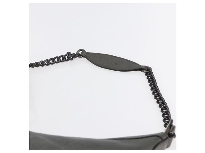 Borsa a spalla in pelle Gucci Soho con catena, tono argento, 326706 Auth yk19690 - vista 8