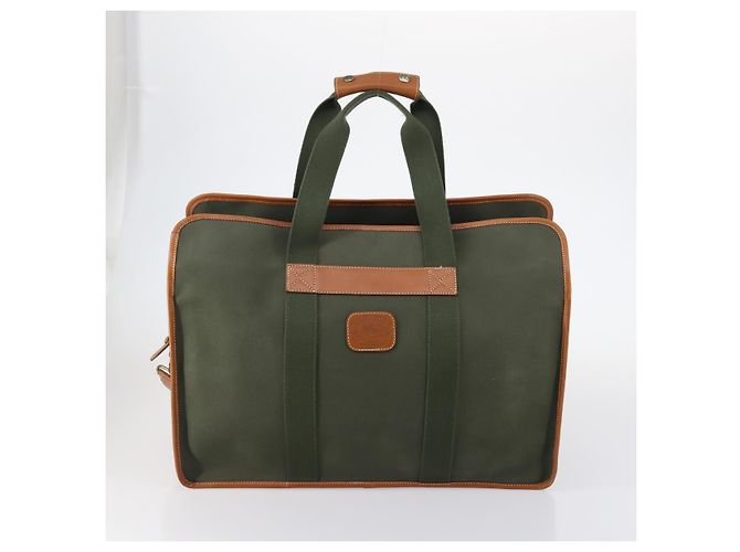 Autre Marque Borsa Boston Burberrys in tela PVC 2 pezzi blu navy e verde Auth bs29550 - vista 2