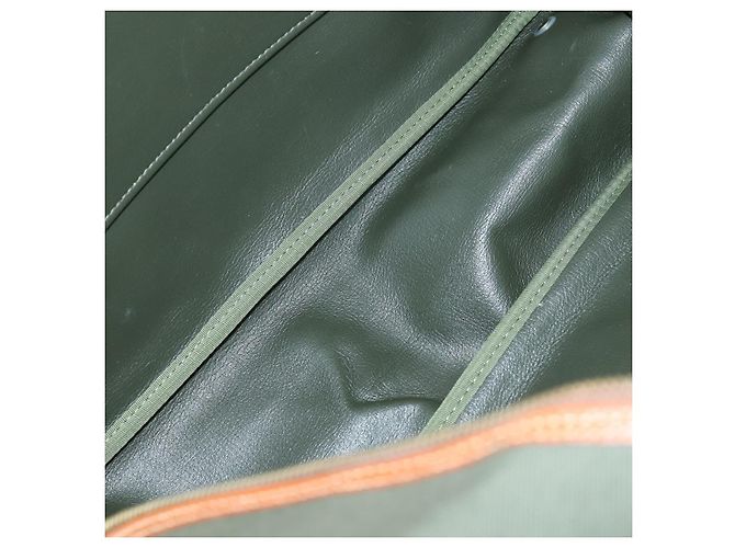 Autre Marque Borsa Boston Burberrys in tela PVC 2 pezzi blu navy e verde Auth bs29550 - vista 9