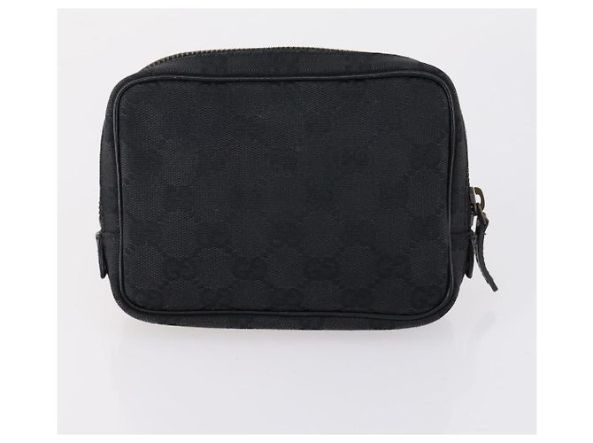 Pochette GUCCI GG Canvas Supreme 3 Set Rosa Nero Beige Auth bs30861 - vista 10