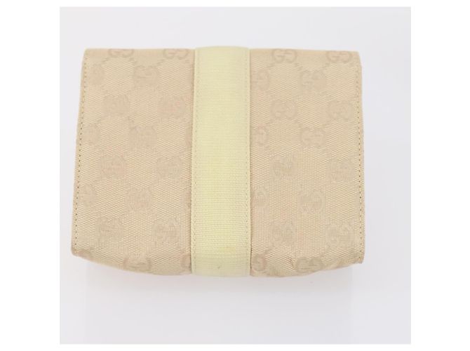 Pochette GUCCI GG Canvas Supreme 3 Set Rosa Nero Beige Auth bs30861 - vista 16