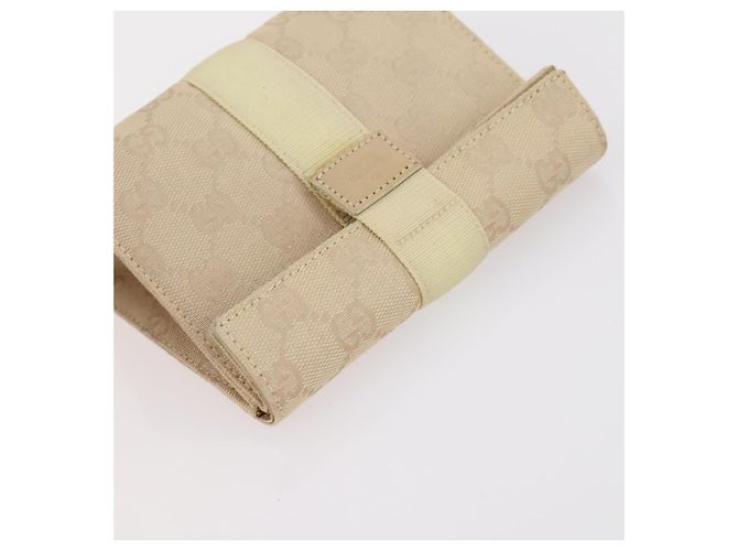 Pochette GUCCI GG Canvas Supreme 3 Set Rosa Nero Beige Auth bs30861 - vista 18
