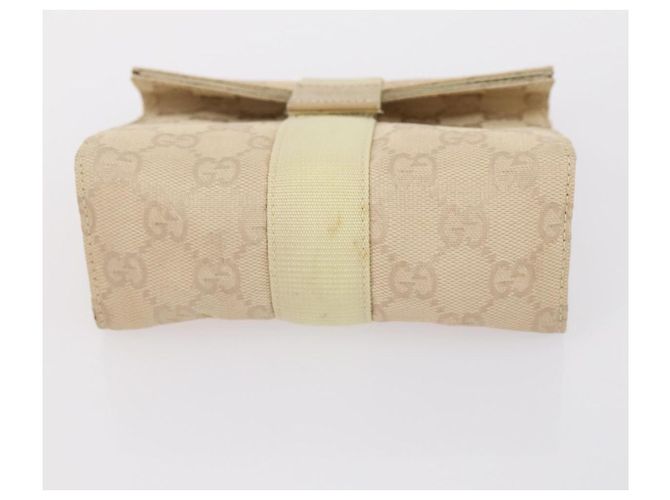 Pochette GUCCI GG Canvas Supreme 3 Set Rosa Nero Beige Auth bs30861 - vista 19