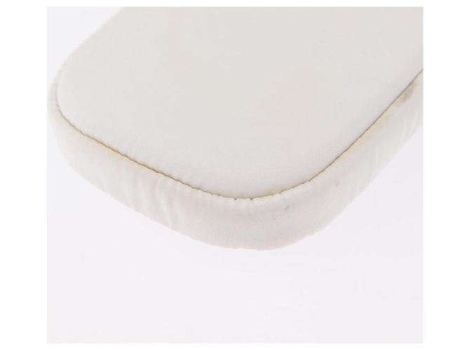Borsa a Spalla PRADA Nylon 2way Bianco Argento Auth 152675V - vista 16