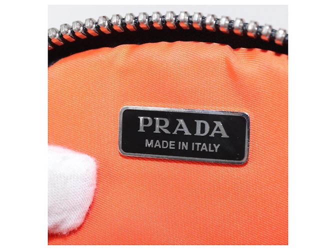 Borsa a Spalla PRADA Nylon 2way Bianco Argento Auth 152675V - vista 20