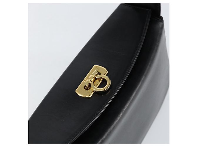 Gancini Schultertasche aus Leder Schwarz Gold Auth BA8397 von Salvatore Ferragamo Golden - Ansicht 10