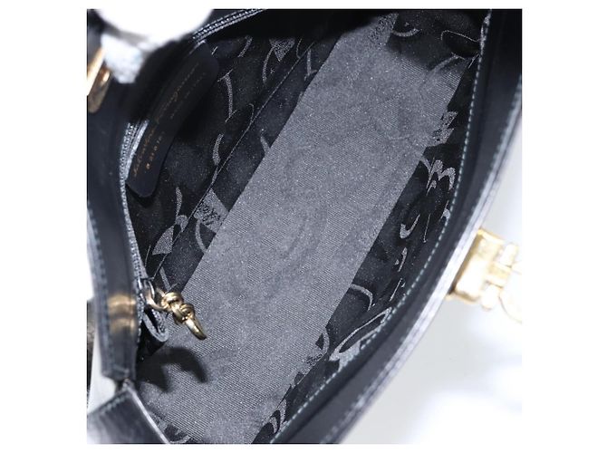 Gancini Schultertasche aus Leder Schwarz Gold Auth BA8397 von Salvatore Ferragamo Golden - Ansicht 11