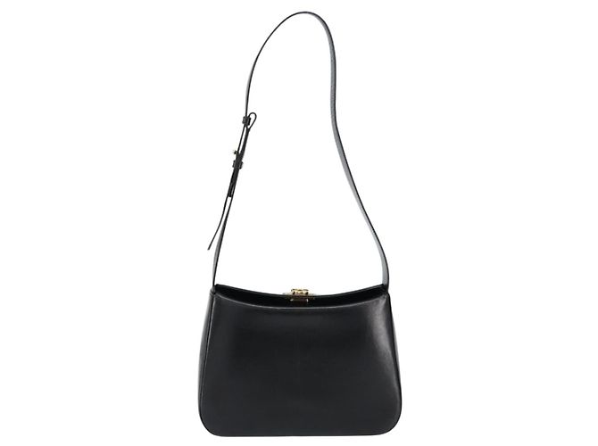 Gancini Schultertasche aus Leder Schwarz Gold Auth BA8397 von Salvatore Ferragamo Golden - Ansicht 13
