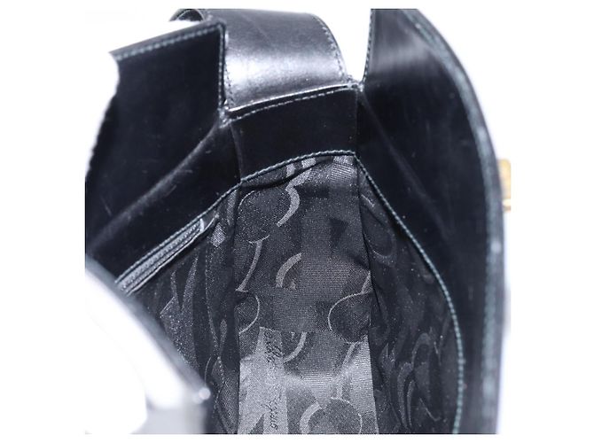 Gancini Schultertasche aus Leder Schwarz Gold Auth BA8397 von Salvatore Ferragamo Golden - Ansicht 17